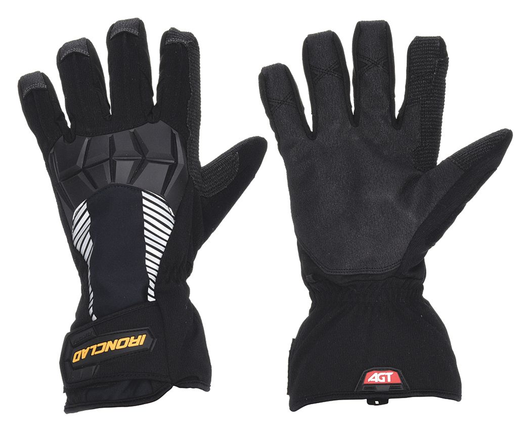 GLOVES, COLD PROTECTION, INSULATED, FULL FINGER, SZ S/7, BLACK, TPR/SYNTHETIC LEATHER/NYLON/PVC