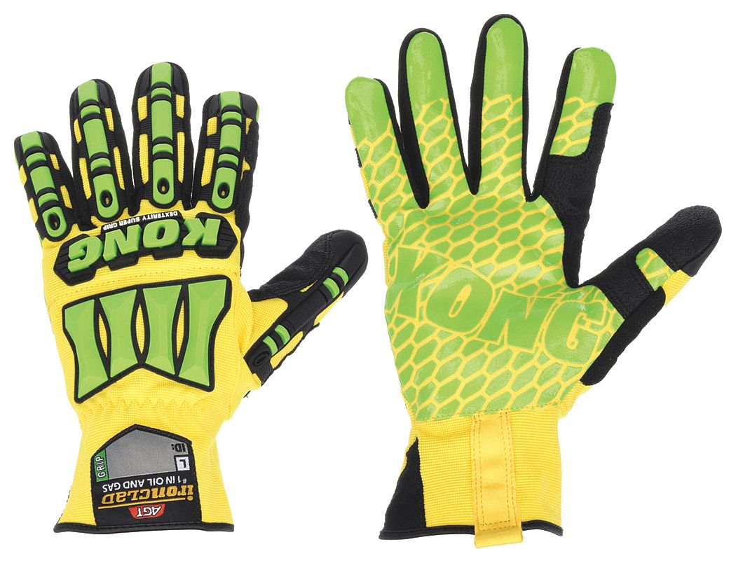 MECHANICS RIGGERS GLOVES, M (8), FULL FINGER, ANSI IMPACT LEVEL 2, TPR