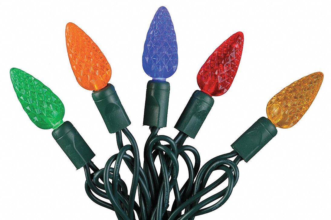 23 11/16 ft String Lg, 70 LEDs, LED Holiday String Lights 21AP77