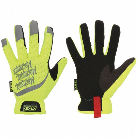 MECHANIX WEAR Mechanics Gloves: L ( 10 ), Mechanics Glove, Full Finger,  Synthetic Leather, 1 PR