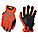 FASTFIT SAFETY GLOVES, ORANGE, S, SYNTHETIC LEATHER, ELASTIC CUFF