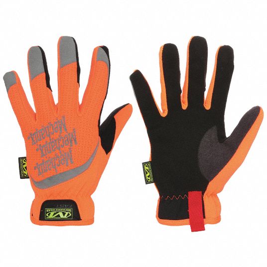 MECHANIX WEAR Mechanics Gloves: L ( 10 ), Mechanics Glove, Full Finger,  Synthetic Leather, 1 PR