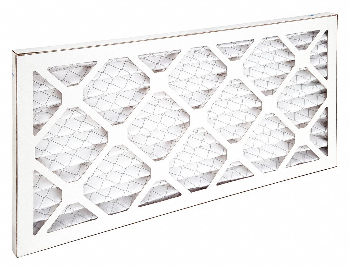 Pleated Air Filter: 10 in x 16 in x 1 in, MERV 8, Gen Use