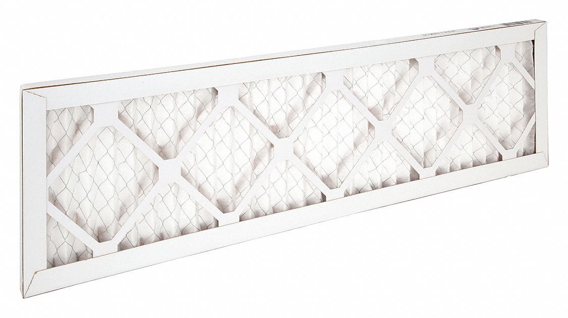 Pleated Air Filter: 9 in x 27 in x 1 in, MERV 7, Gen Use