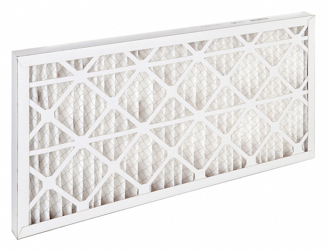 Pleated Air Filter: 16 in x 30 in x 2 in, MERV 8, Gen Use