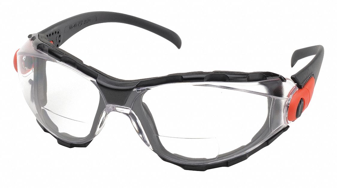 RSB-120 RADIANS Bifocal Safety Read Glasses,+2.00,Clear 