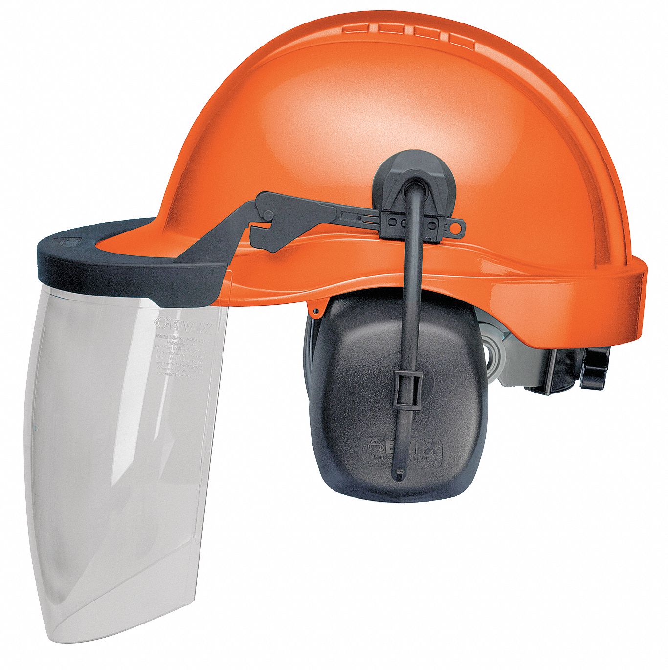 Loggers Helmet: ANSI Classification Type 1, Class C, Front Brim Head Protection, Orange