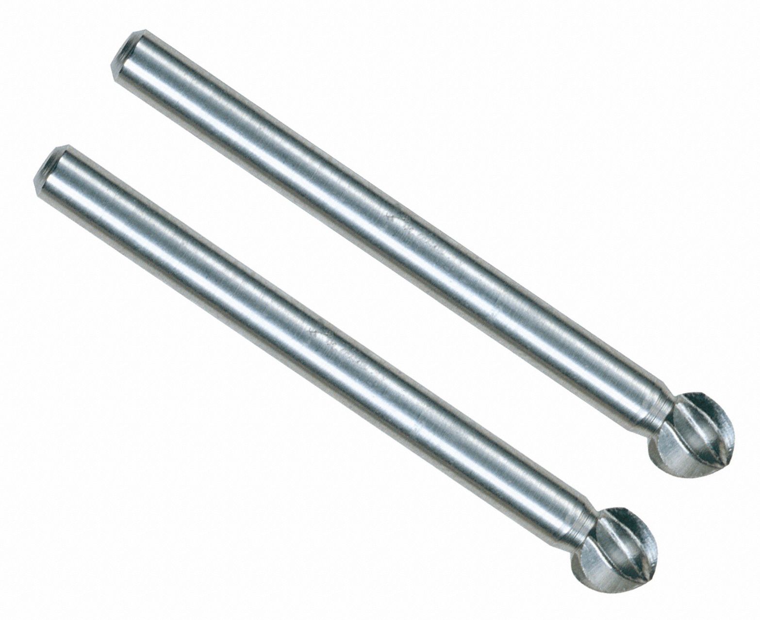 Carving Bit: High Grade Steel, Pear, 3/16 in Head Wd, 3/16 in Head Lg, 1/8 in Shank Dia, 2 PK