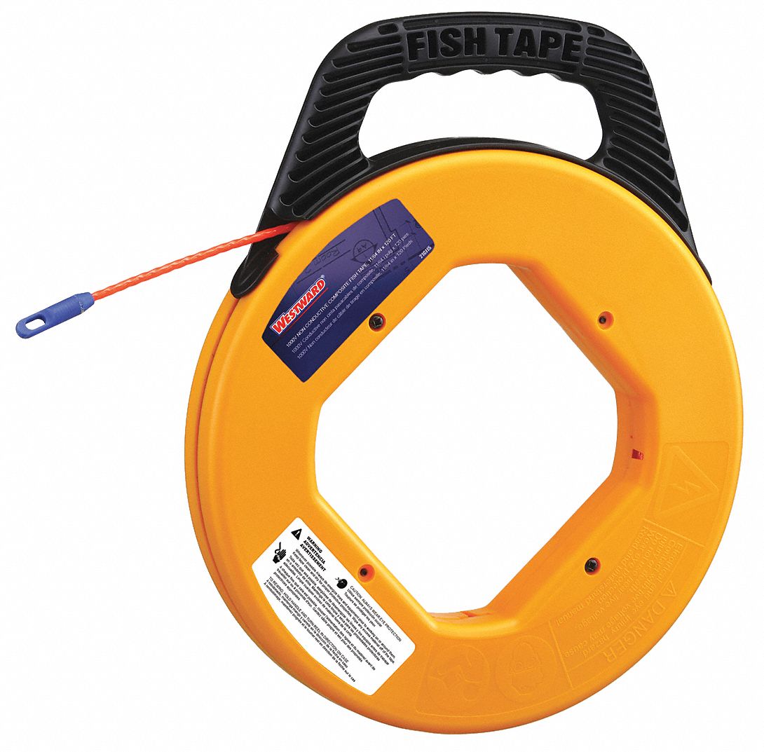 WESTWARD 120 ft. Nonconductive Fish Tape, Composite, 11/64 in Tape Size