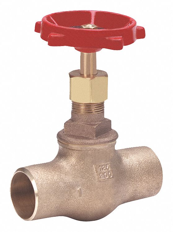 GLOBE VALVE, 1½ IN, BRONZE, SOCKET, 200 PSI