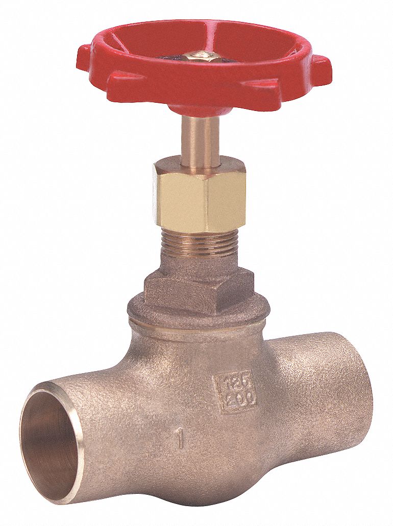 GLOBE VALVE, 1 IN, BRONZE, SOCKET, 200 PSI, 125 WSP