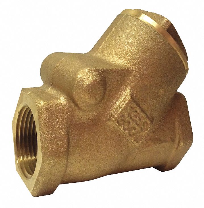 SWING Y CHECK VALVE, SWING, Y-STYLE VALVE BODY, ¼ IN PIPE, FNPT X FNPT