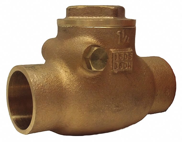 SWING Y CHECK VALVE, SWING, Y-STYLE VALVE BODY, ⅜ IN PIPE, FNPT X FNPT