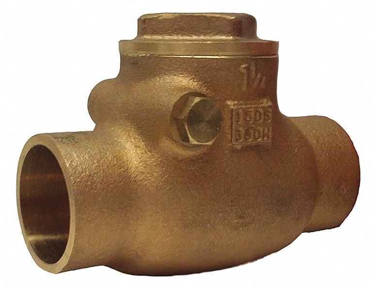 SWING Y CHECK VALVE, SWING, Y-STYLE VALVE BODY, 2 IN PIPE, FNPT X FNPT, BRONZE
