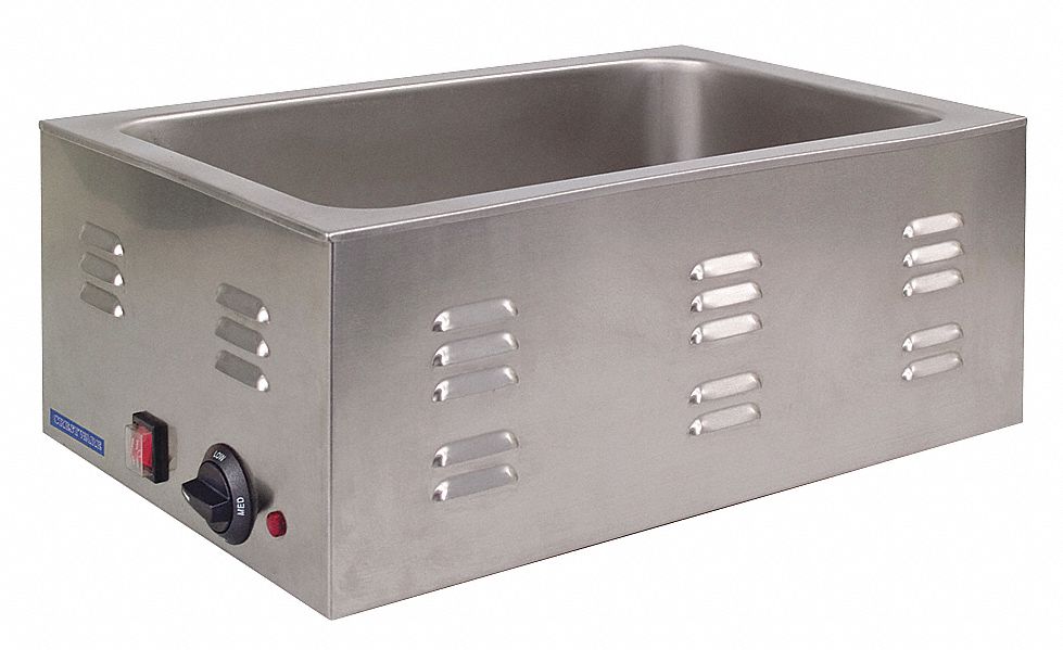 CRESTWARE Stainless Steel Electric Food Warmer 21D525EFW Grainger