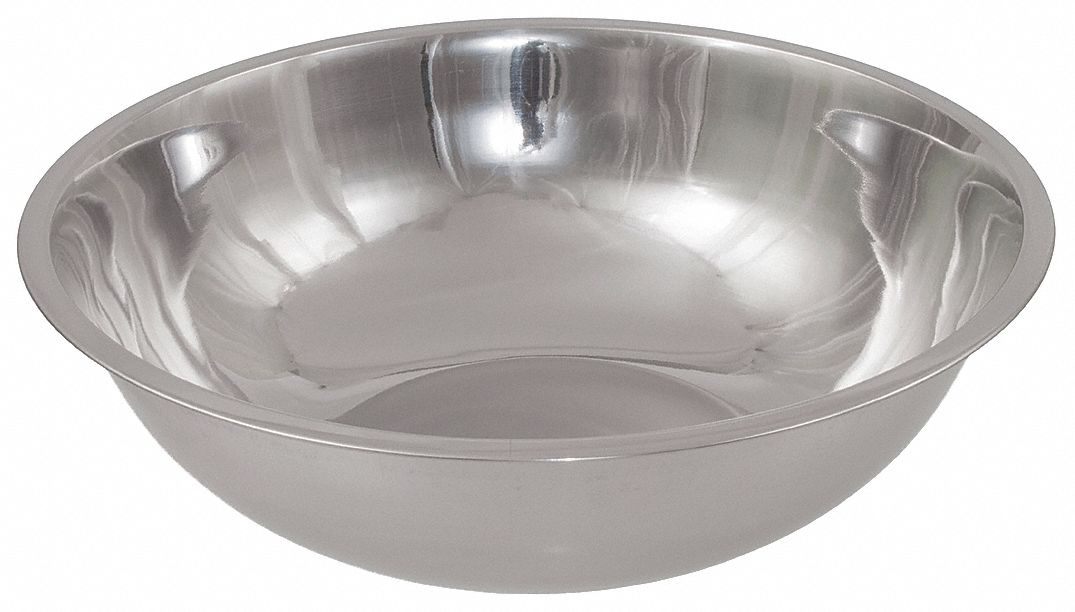 MIXING BOWL,STAINLESS STEEL,3 QT.