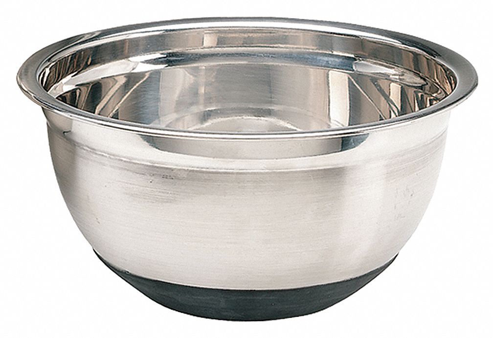 MIXING BOWL,STAINLESS STEEL,3 QT.