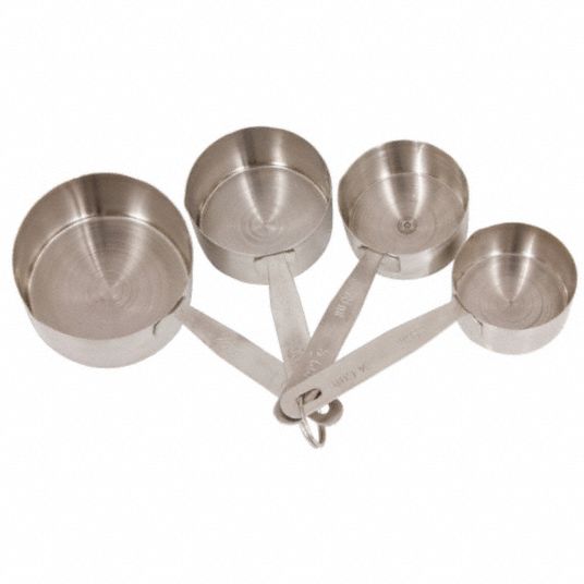 8pcs Grey Baking Measuring Cup Set With Graduation