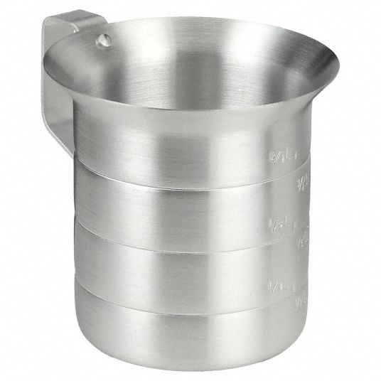 Crestware MEA01 Aluminum Liquid Measuring Cup 1 qt.