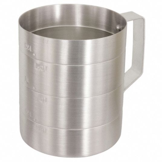 Choice 1/2 Qt. Aluminum Measuring Cup with Handle and Pour Lip