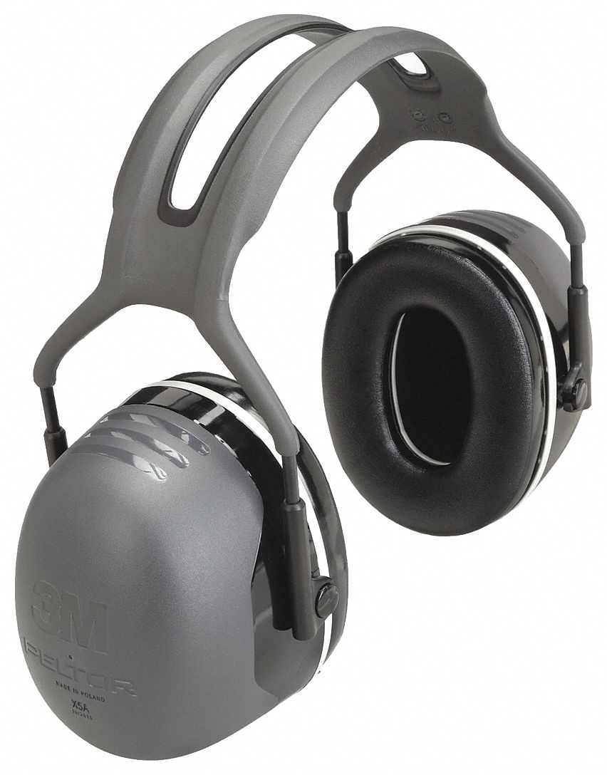 EARMUFFS, OVER-THE-HEAD, RIGID, BLK, FOAM/PUR/PVC/ABS, 31DB, CSA CLASS AL