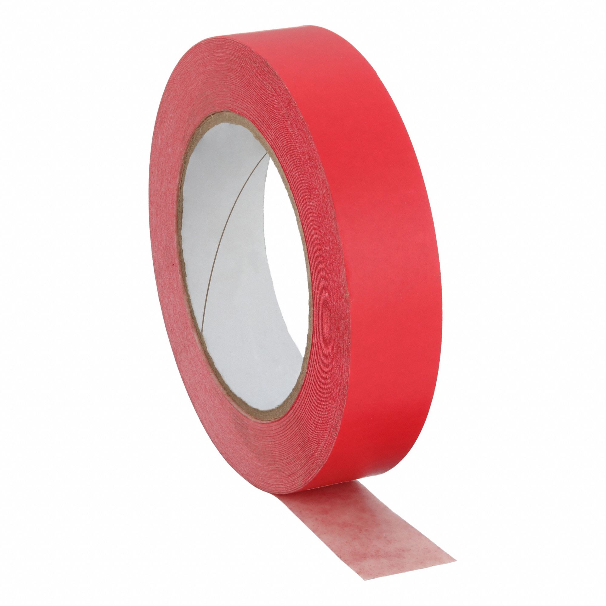 Masking Tape: 6.3 mil Label Thick, 40 yd Roll Lg, Red, Crepe Paper, Rubber