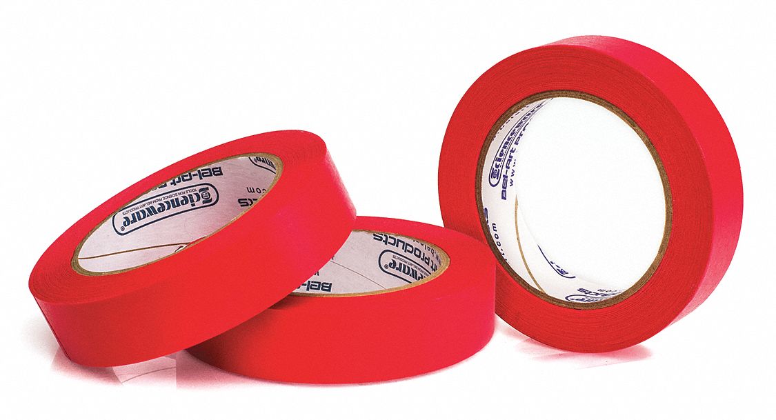 Masking Tape 1 W 40 yd L Red PK3