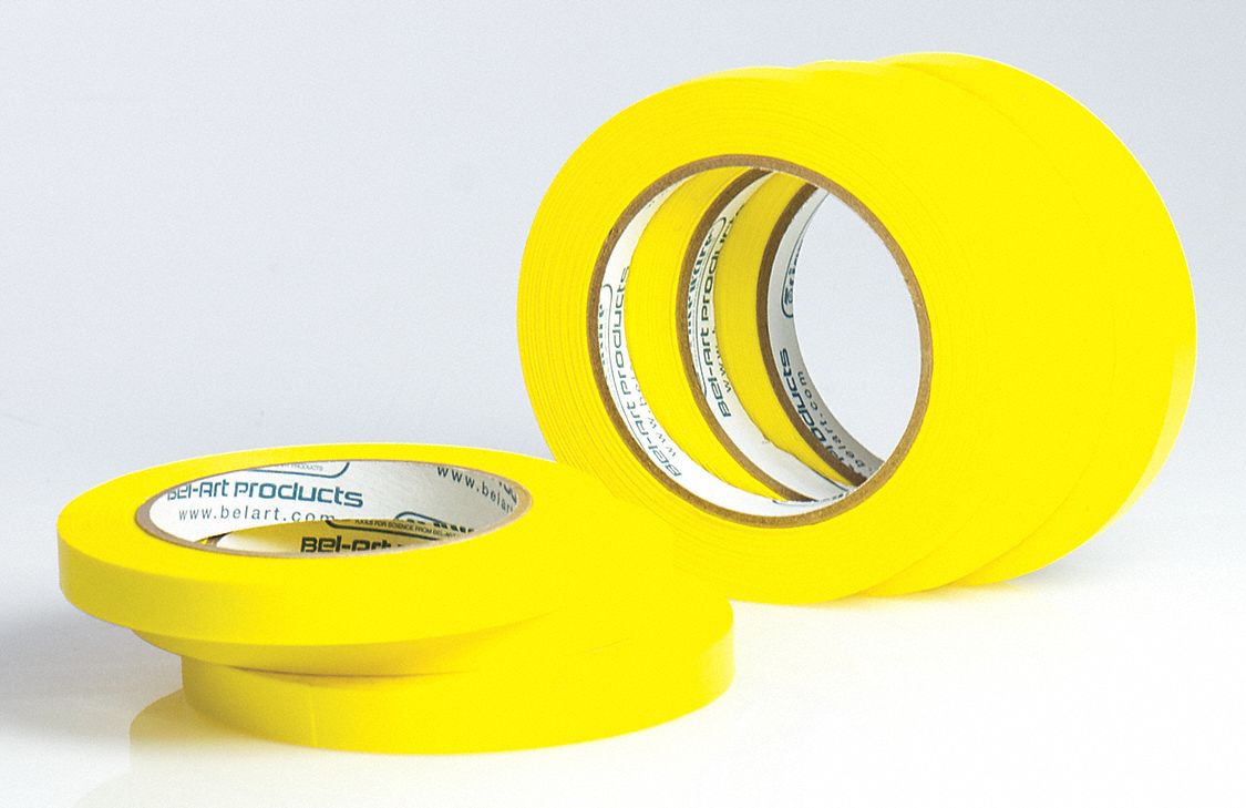 Masking Tape 1/2 W 40 yd L Yellow PK6