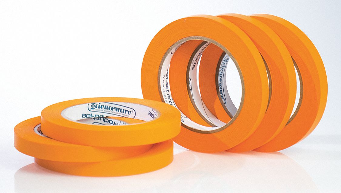 Masking Tape 1/2 W 40 yd L Orange PK6