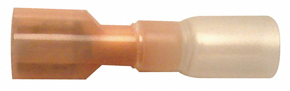 MALE DISCONNECT, RED, NYLON/POLYOLEFIN, FULL COVERAGE, HEAT SHRINK, FEMALE SOCKET, 10 PK