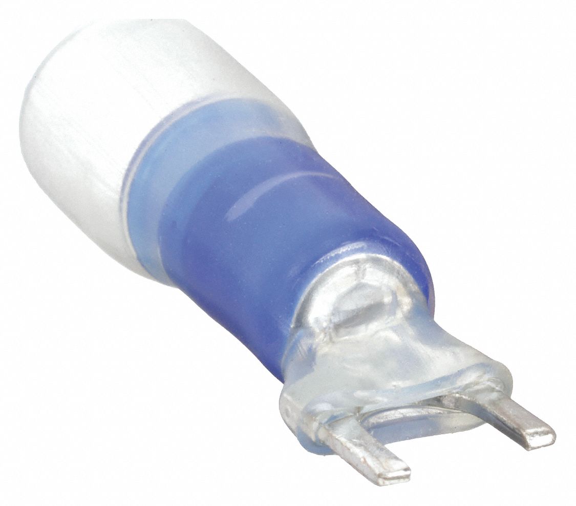 FORK TERMINAL, FULL COVERAGE, BLUE, NYLON, #10 STUD SIZE, 1.01 - 1.50 INCHES, 10 PK