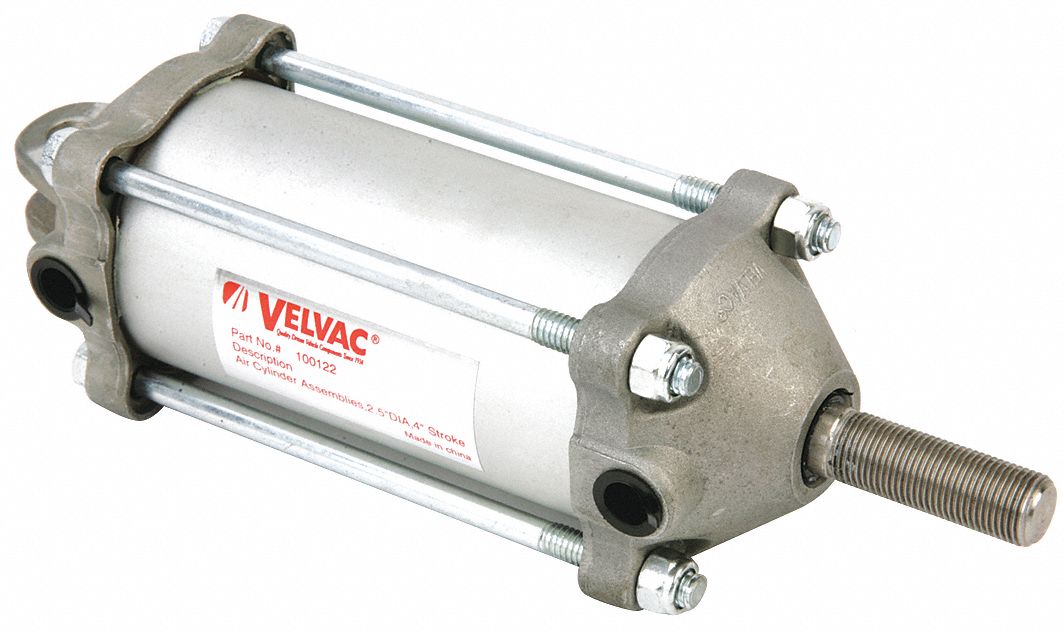 VELVAC 2 1/2 in Air Cylinder Bore Dia. with 4 in Stroke Aluminum , Clevis Mounted Air Cylinder