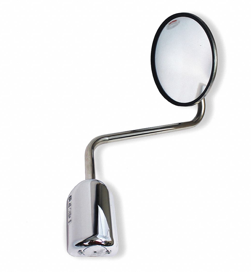 Lane Change Spot Mirror Kit: Round, Convex, For Passenger Vehicle Side