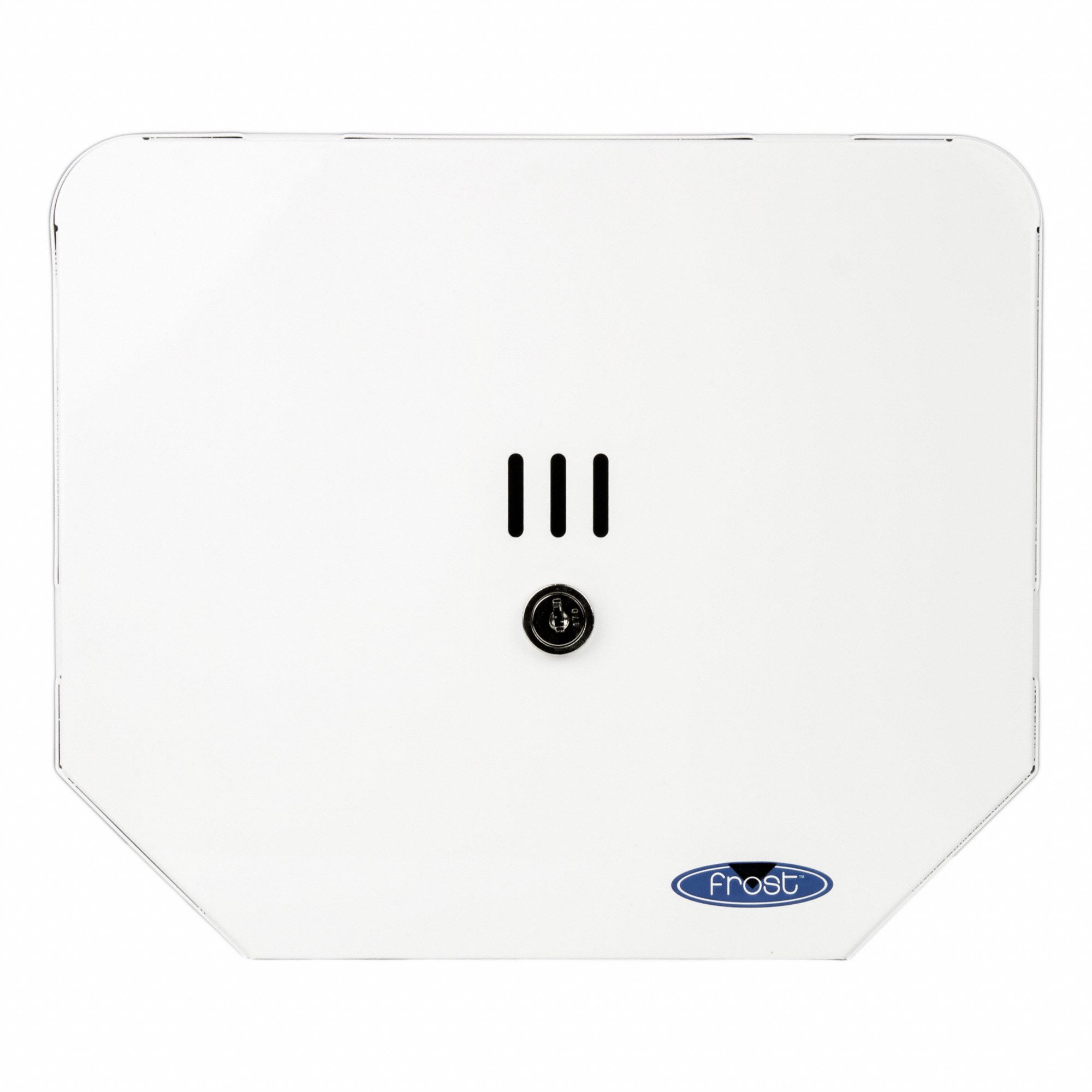 TOILET PAPER DISPENSER, JUMBO CORE, HORIZONTAL SINGLE ROLL, STEEL, POWDER COATED