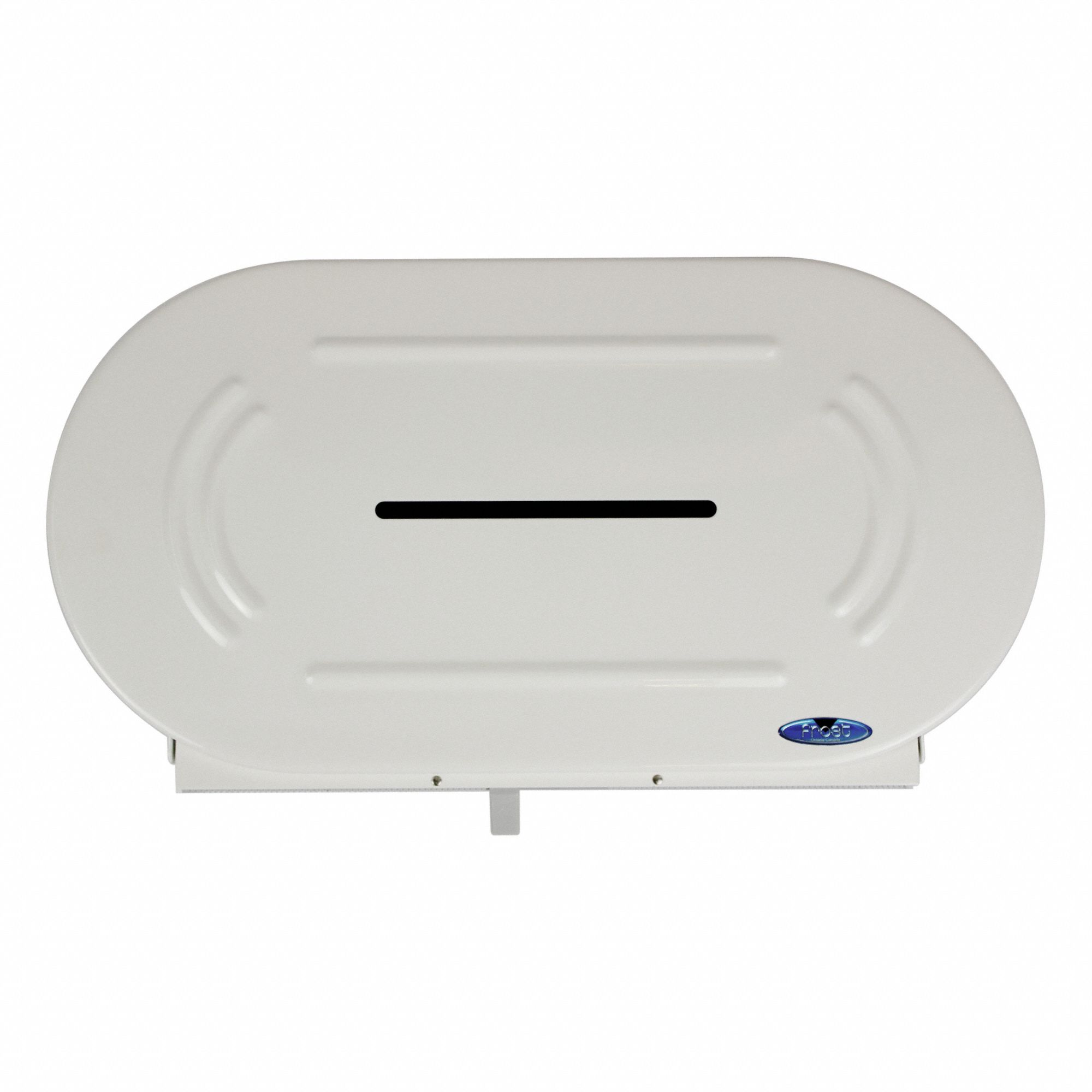 TOILET PAPER DISPENSER, DOUBLE, JUMBO ROLL, WHITE, 5 3/4 X 11 1/4 X 20 1/2 IN, STEEL
