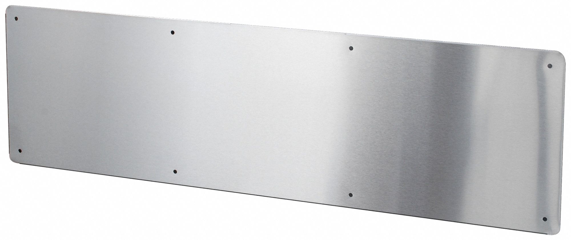 KICK PLATE, WALL-MOUNT, PROJECTION 1 IN, 10 X 34 IN, 20-GA 304 STAINLESS STEEL