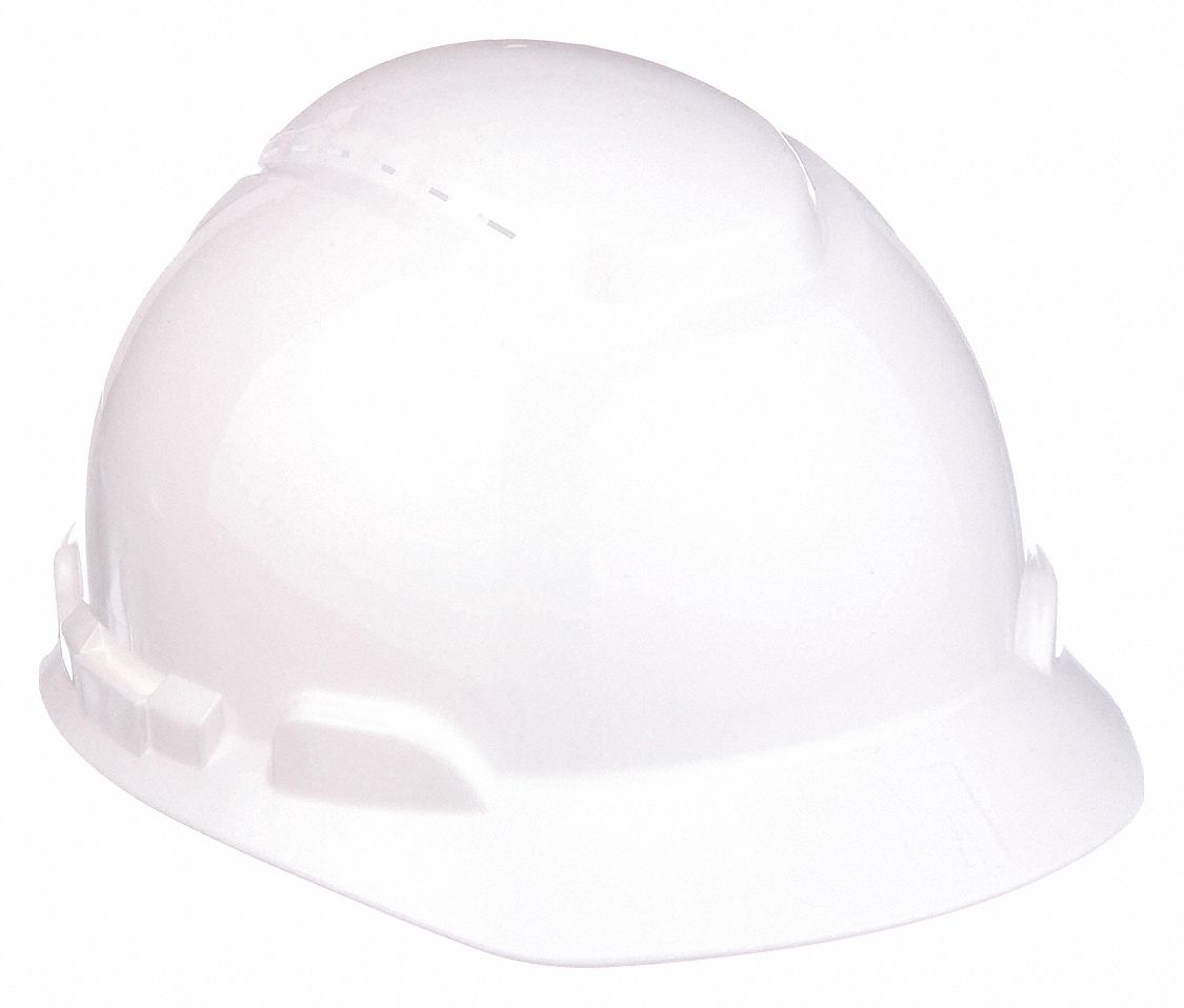 White, No Graphics, Hard Hat - 21E381|H-701V - Grainger