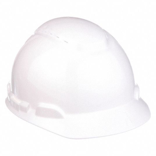 White, No Graphics, Hard Hat - 21E381|H-701V - Grainger