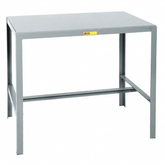 LITTLE GIANT Work Table: Fixed Ht, Steel, 36 in x 24 in, 2,000 lb Overall  Load Capacity, Steel