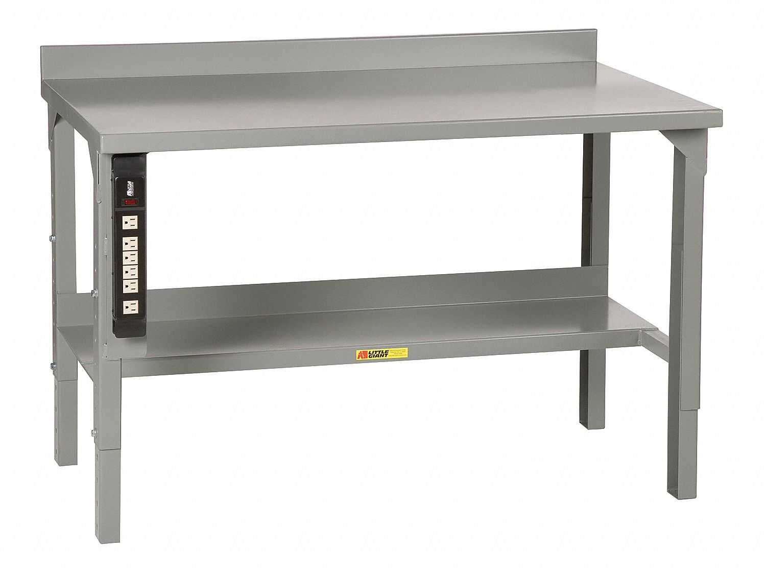 Bolted Workbench, Steel, 28 3/4 in Depth, 27 in to 41 in Height, 60 in ...