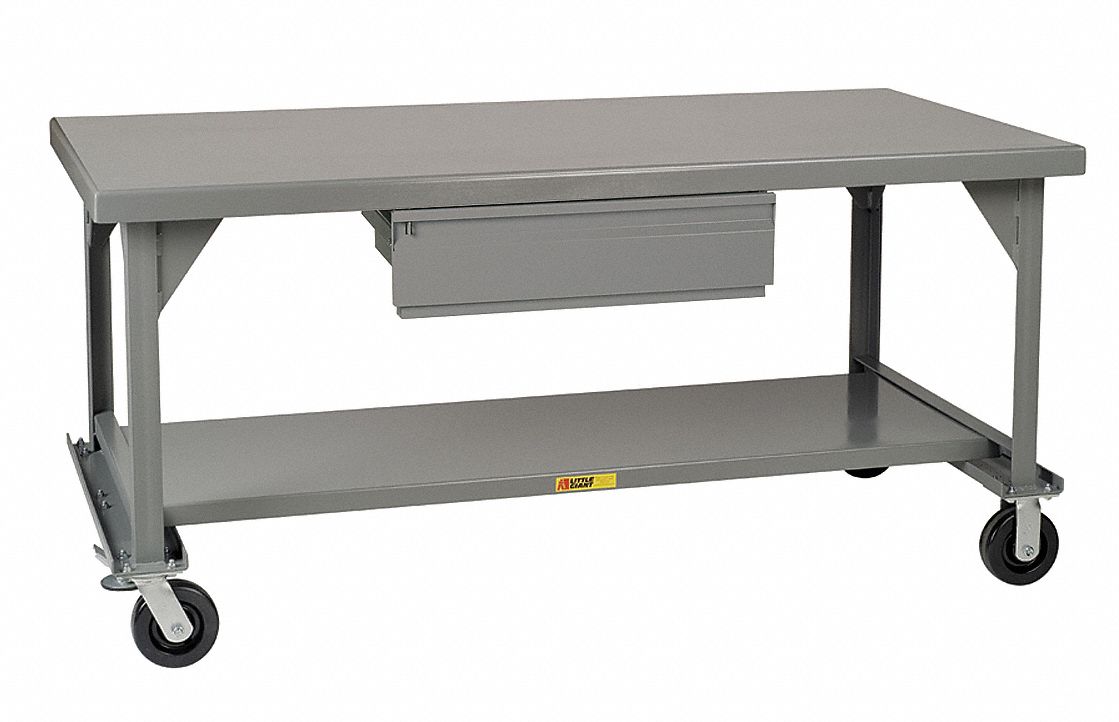 LITTLE GIANT Workbench, Steel, 36 in Depth, 34 in Height, 72 in Width ...