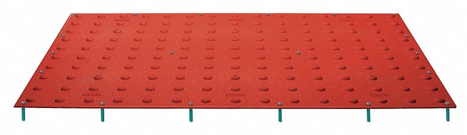 ADA Warning Pad: Concrete, Surface Applied, Polymer, Red, 3 ft Lg, 2 ft Wd, 2 ft x 3 ft