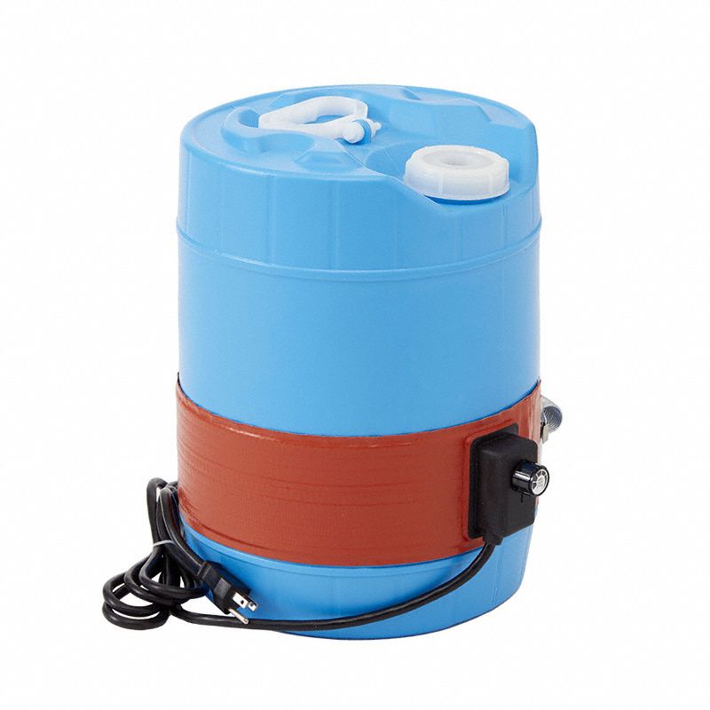 Drum Heater: 115V AC, 550 W Watts, 0°F to 160°F, Silicone Rubber, IP54, Drums