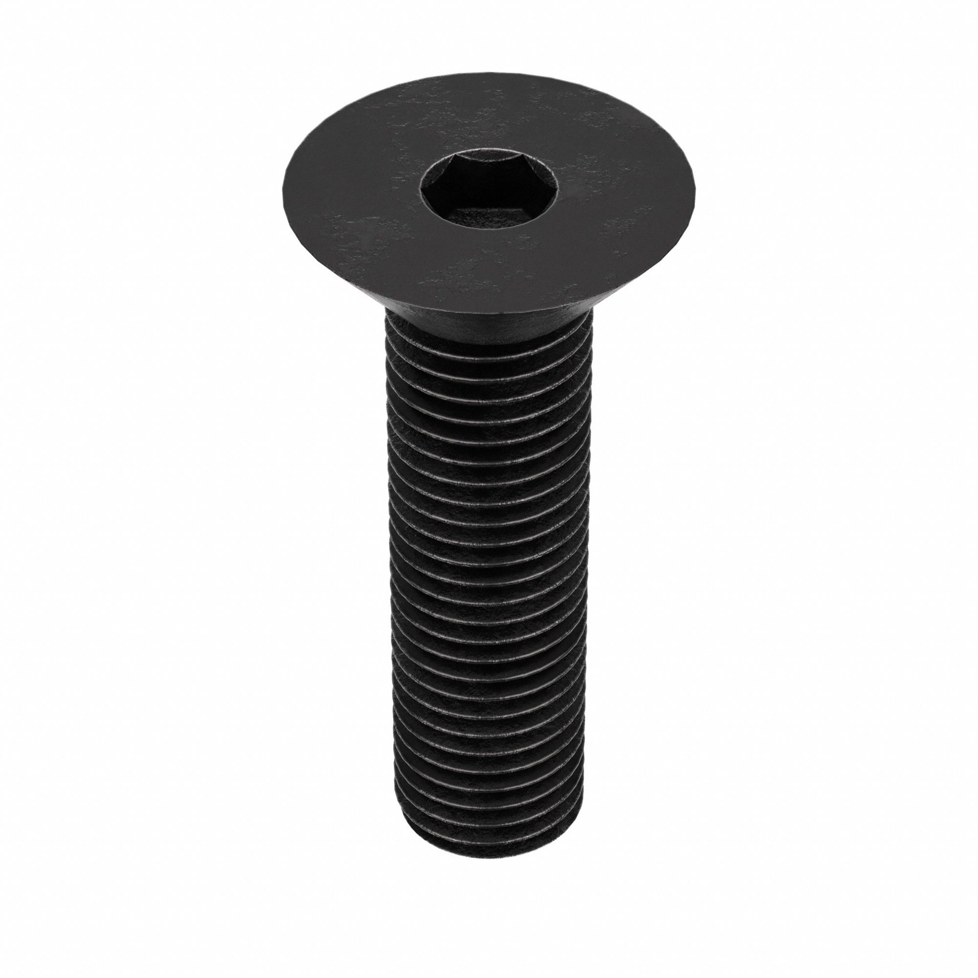 Socket Flat Head Screw: 7/8"-9 Thread Size, 3 1/2 in Lg, Flat, Black Oxide, Alloy Steel
