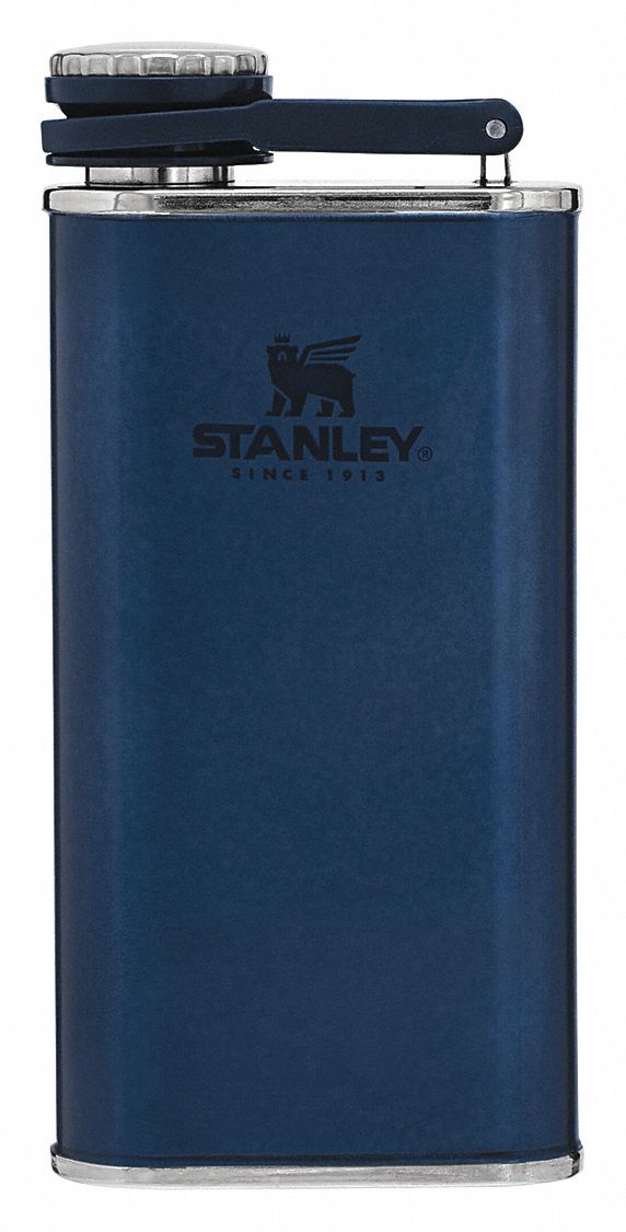 STANLEY Flask, 8 oz Stainless Steel Plastic, Stainless Steel 21EL50