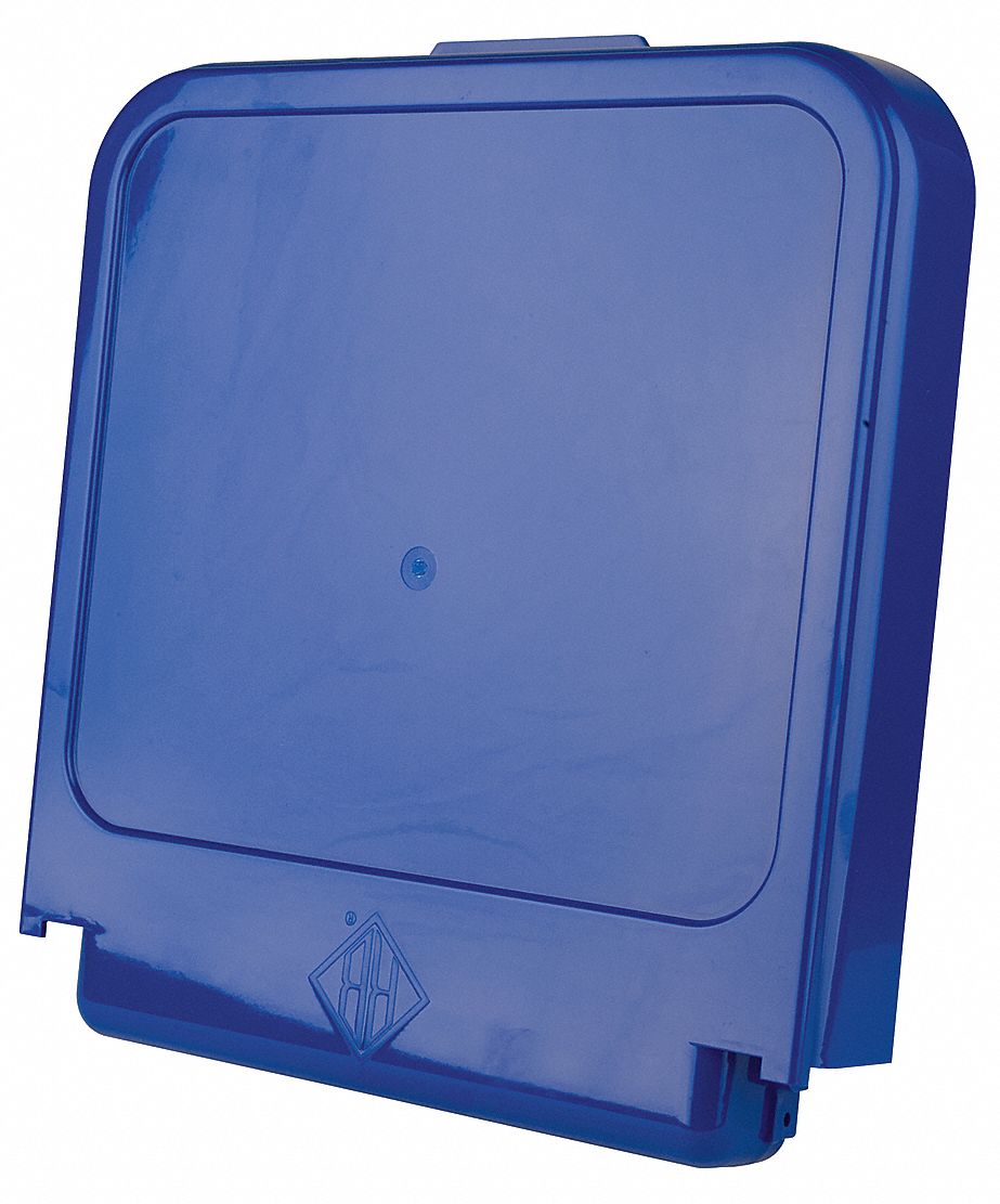 Hamper Lid Blue Hinged 18-1/2 in L