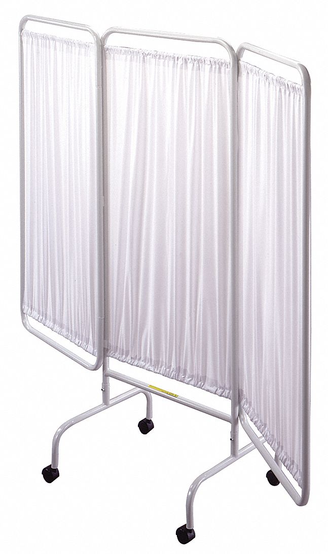 21ER14 - Privacy Screen w/Casters 3 Panel White