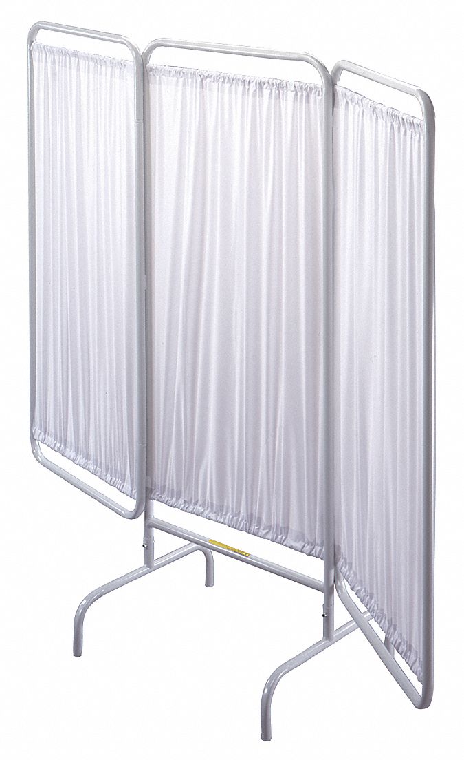 21ER15 - Privacy Screen 3 Panel White Pdr Ct St