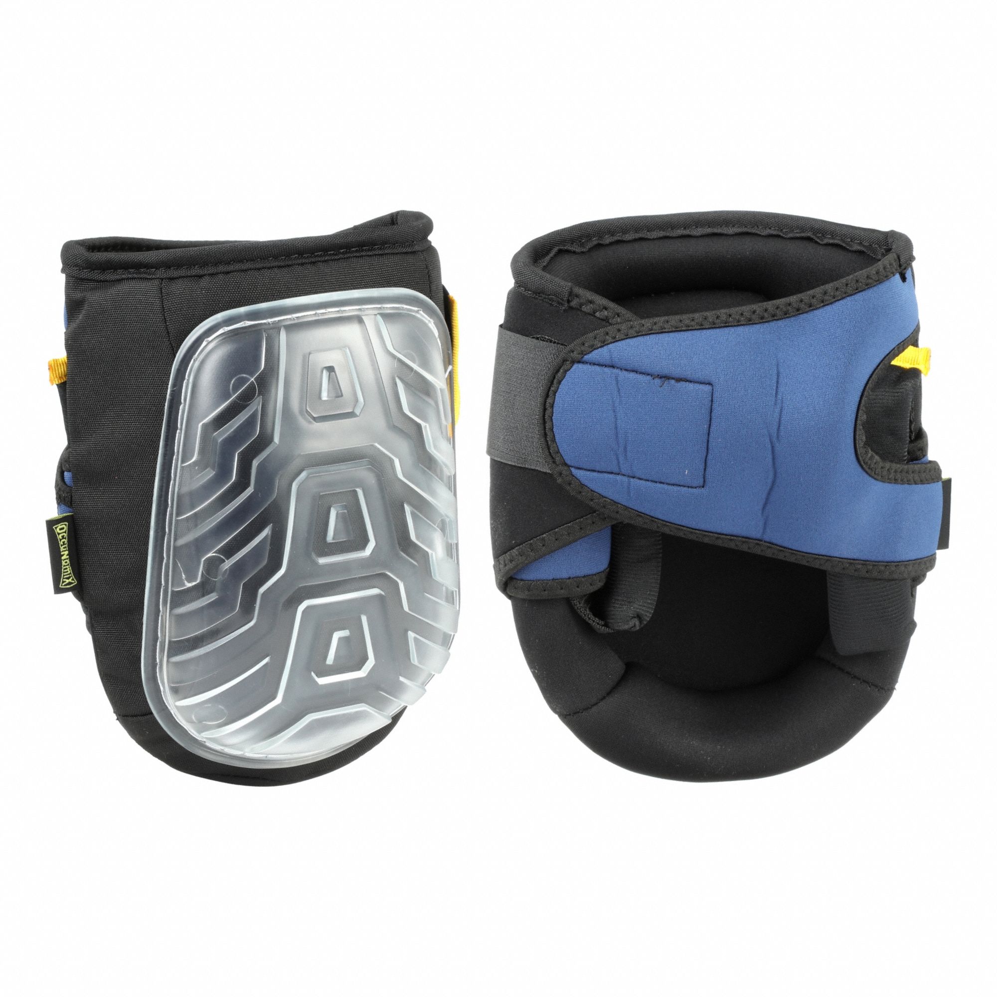 Knee Pad, UNIV, Hook/Loop, Black/Clear, PR