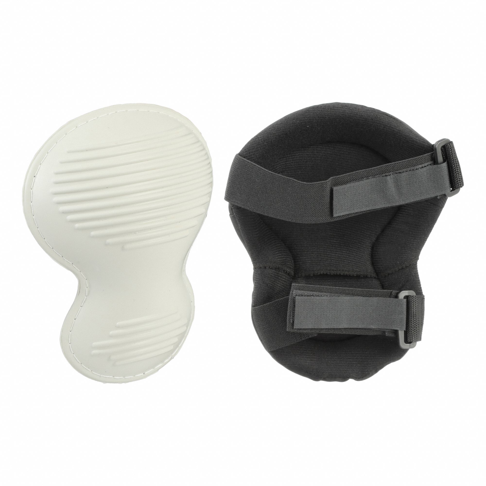 Knee Pad, UNIV, Hook/Loop, Black/White, PR